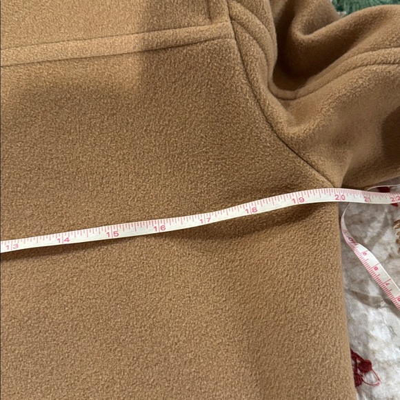Tan wool fur duffle coat size 4 - Picture 4 of 4